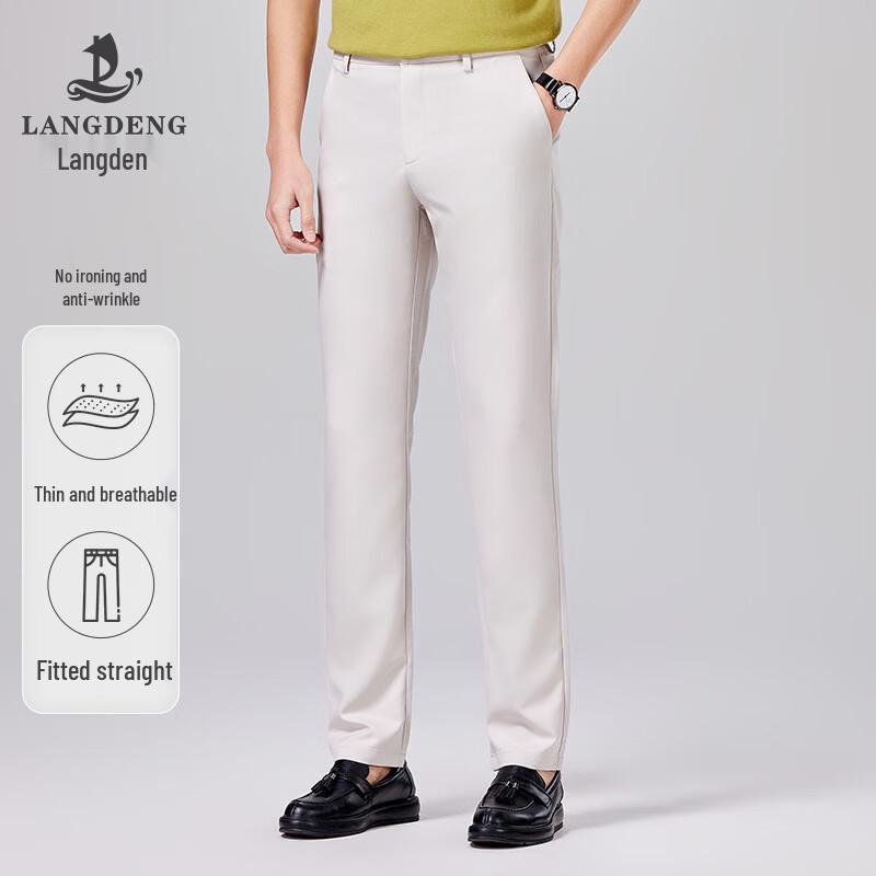 Men s Lightweight Straight-Leg Casual Pants 33