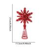 1Pc Gold Stamping Christmas Metal Exquisite Tree Top Star Party Decoration Snowflake Glitter Christmas Decoration