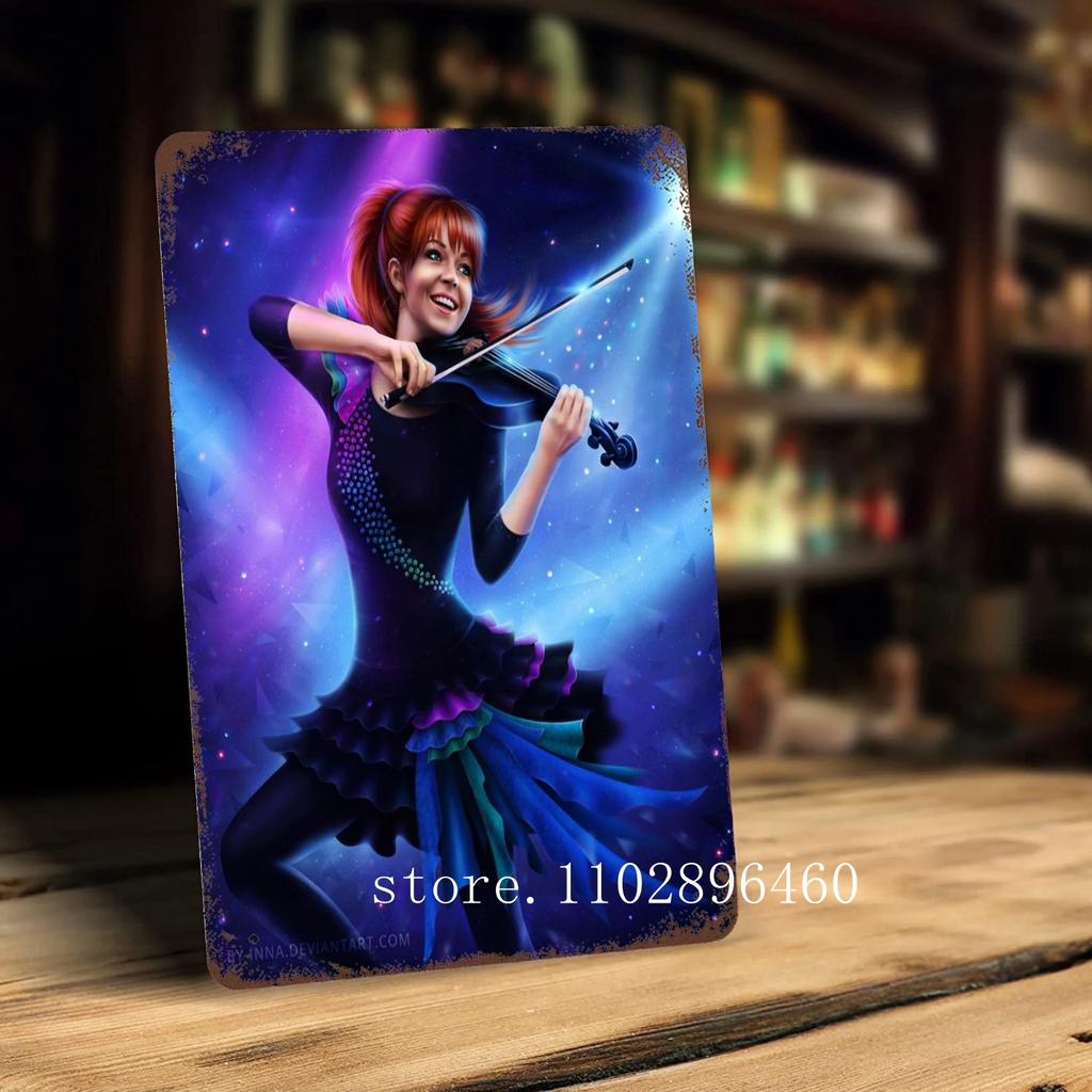 lindsey stirling Metal Plaques & Signs wall decor Vintage Tin Signs Captain Metal Poster Decor for Bar Pub Club Wall Decoration
