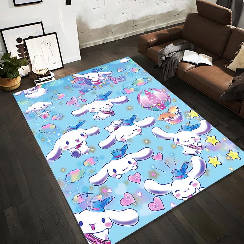

Adorable Blue Cartoon Rabbit Pattern with Hearts1Clouds1Balloons1and Unicorn Style Suitable for use as an anti-slip1 for1room and bedroom sofas 40x60cm( 15x23in )