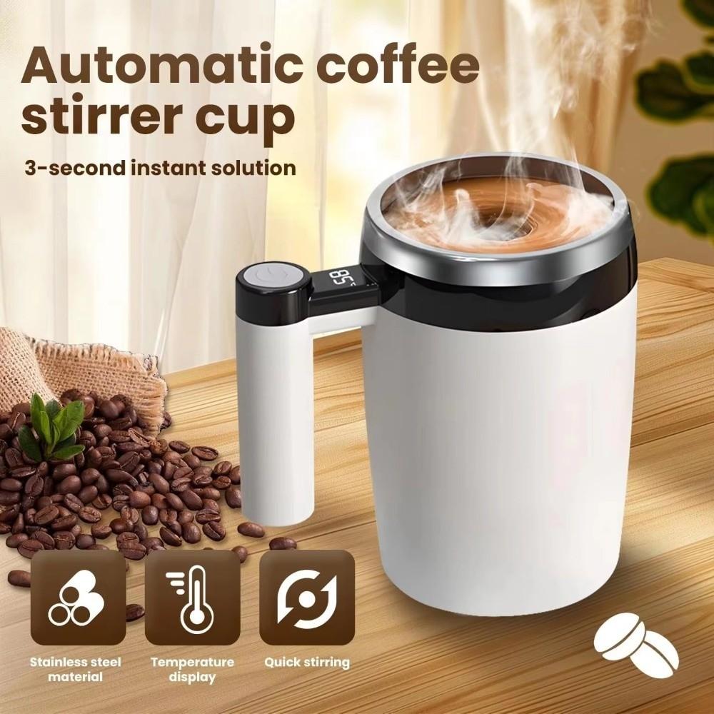 Temperature Measurement Automatic Stirring Cup Stainless Steel Liner Rotating Blender Cup Office