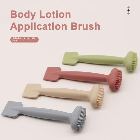 Facial Mud Applicator Brush Double-Headed Massage Brush with Ergonomic Handle Multi-purpose Face Clay Body Lotion Application Brush