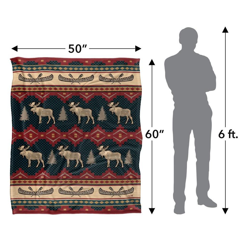 JQ Licensing Silky Moose Supersoft Blanket