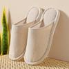 Four Seasons Cotton-Linen Closed Toe Slippers for Indoors - Unisex Home & Guest Footwear