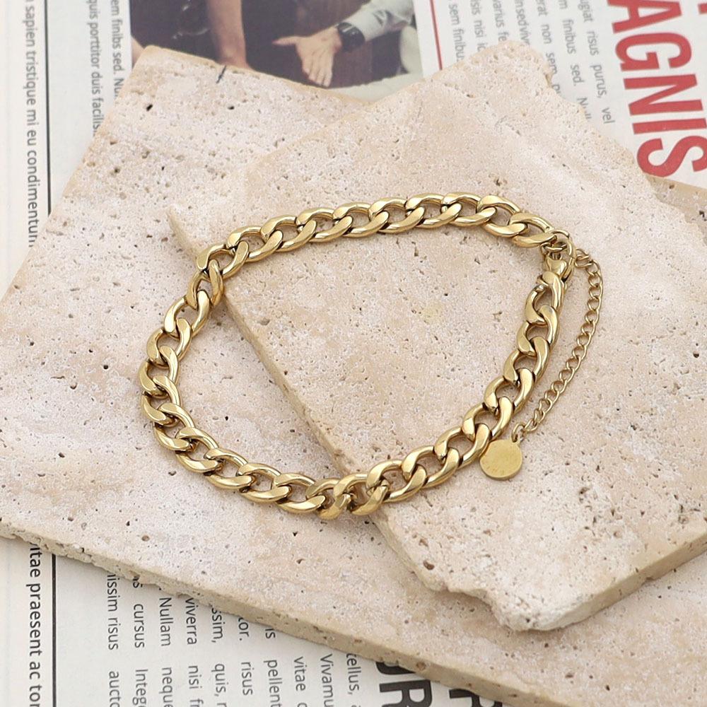 Personalized Metal Wind 18K Gold Titanium Steel Jewelry Bracelet Fashionable And Simple Nk Chain Jewelry Does Not Fade