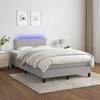 VidaXL Slat Bed Base with Mattress and LED, Upholstered Bed, Double Bed, Adult Bed for Interior Bedroom, 3133061