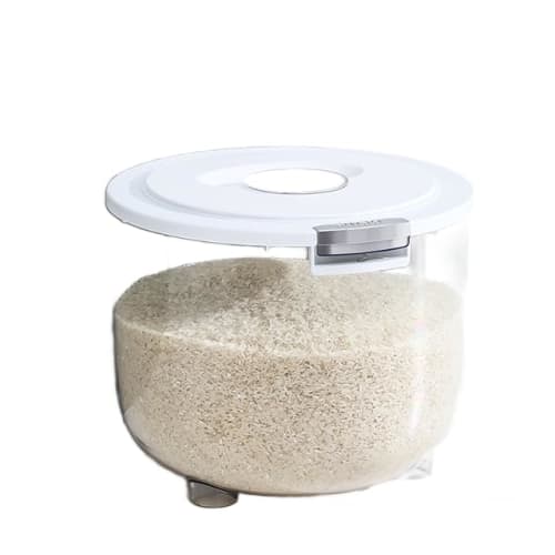 Rice Storage Container, Rice Storage Box, Holds 5kg-15kg of Rice, Secure Lock, Airtight, Refrigerator Storage Tank for Flour, Snacks, Sugar, Kitchen S