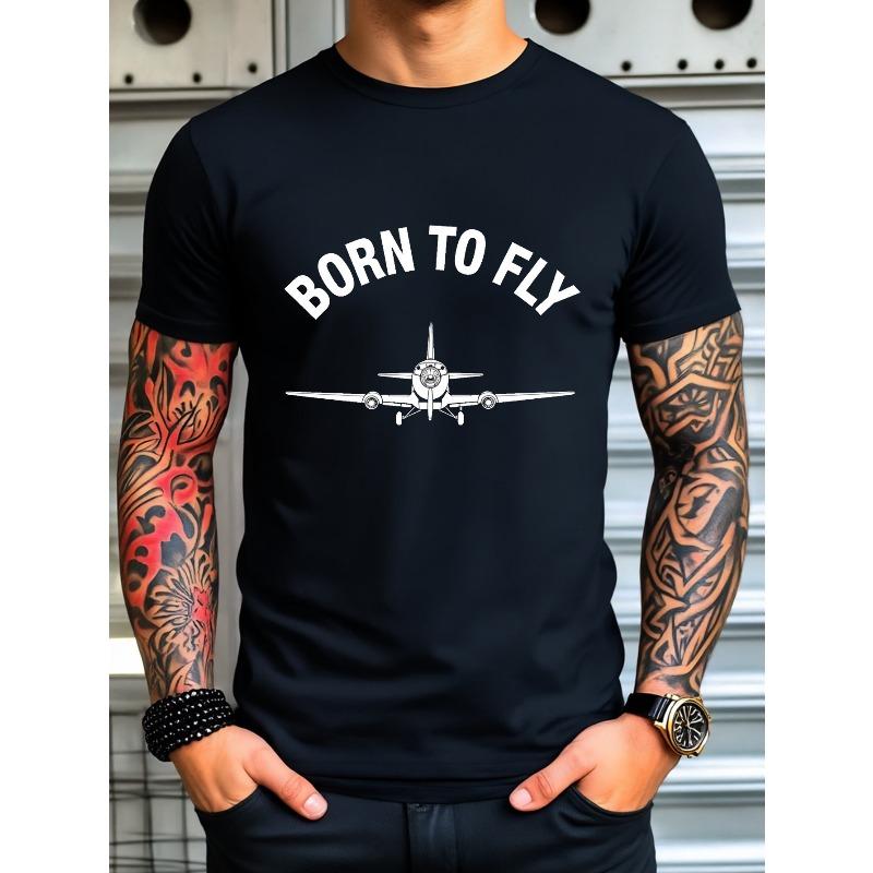 Europäische Größen Herren Sommer T-Shirt Hergestellt aus, Mit Mikrostretch Strickstoff, Bedrucktes Design, Normale Passform, Und Lässiger Stil