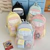 Schulrucksack Neuer hochwertiger Rucksack ins Süßes Karomuster Kosmetiktasche Leichter Reiserucksack Schulrucksack für Mittel- und Oberstufenschüler