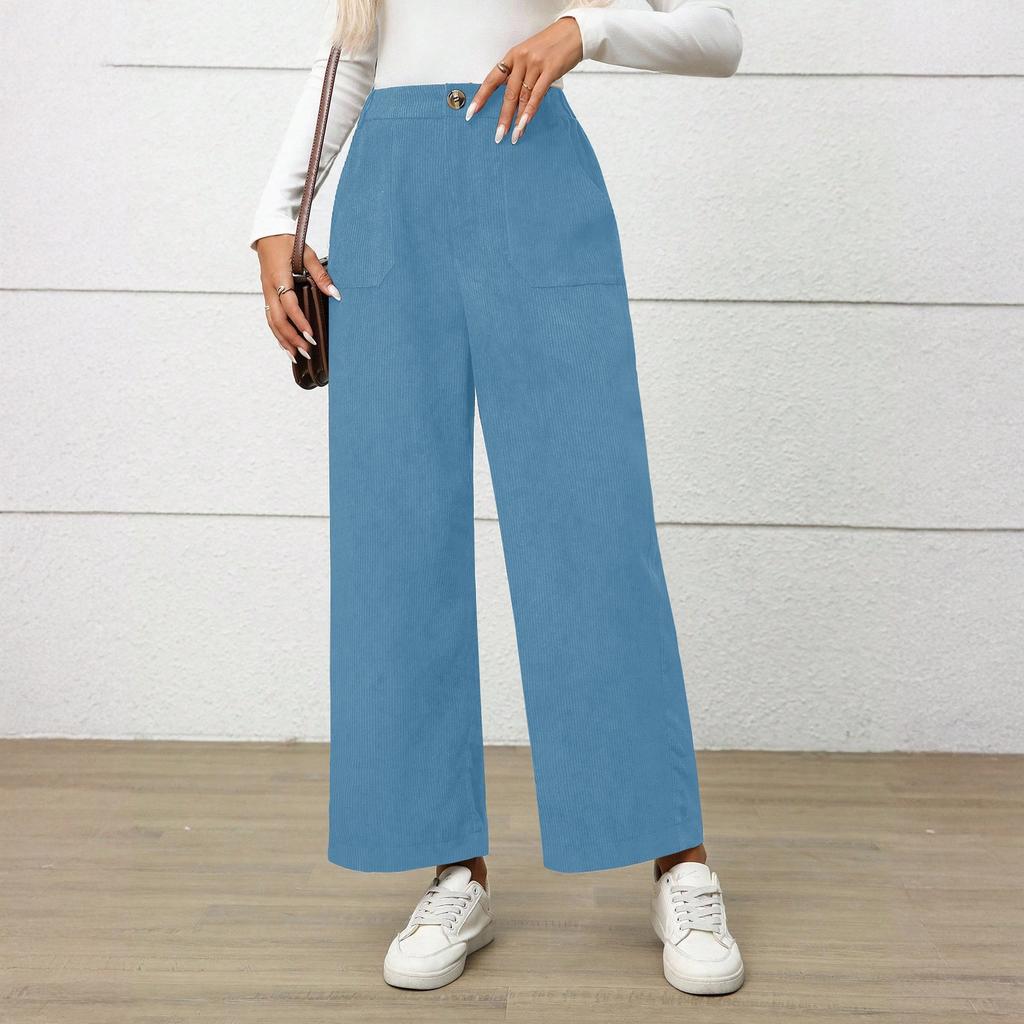 Women's Straight Pants Fashion Casual Pants Nine Point Harlan Pants