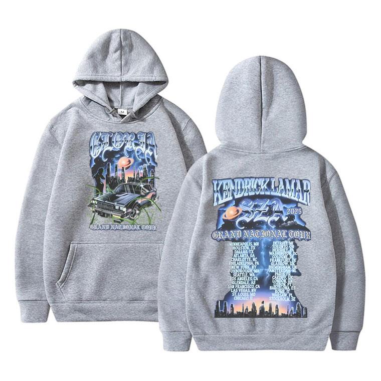 Rapper Kendrick Lamar & SZA Grand National Tour 2025 Mikina Pánská Dámská Hip Hop Móda Pop Music Mikina Oversized Streetwear