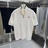 Summer Unisex Color Block Striped Knit Wool Polo Shirt - Short Sleeve