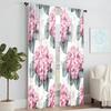 2 Stück, vielseitige transparente Polyestervorhänge zur Heimdekoration Hortensienblumenmuster zur Verwendung in Schlafzimmern und Wohnzimmern