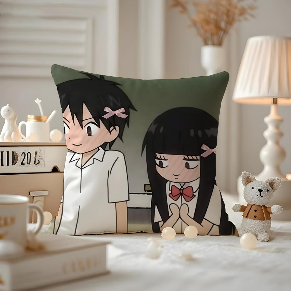 KKimi Ni TTodoke Anime Kissenbezug Anti-Milben Kissenhülle Unsichtbarer Reißverschluss seidiger kurzer Plüsch Sofakissenbezug