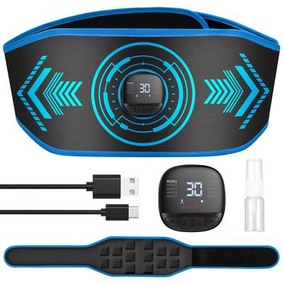 EMS Abdominal Muscle Belt, Strength Training & Diet Device, No Gel Sheets Required, Fits 70-117cm, PRO LED Controller, Real-time Calorie Display, 4+6+