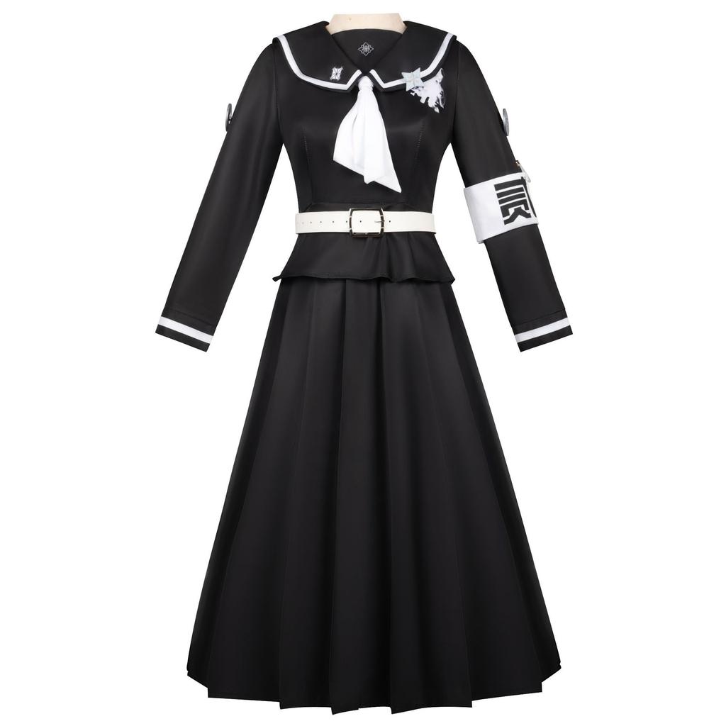 Tsukumo Kako Sizuhara Hiruko Damenmantel-Kleid-Set Cosplay Kostüm Anzug Die Hundert Cos Linie -Letzte Verteidigungsakademie Halloween Anzug