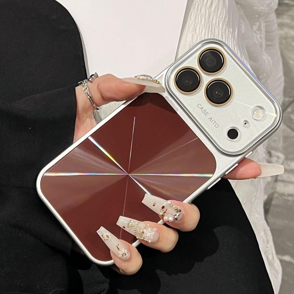 Aurora CD Pattern Is Suitable for iPhone17promax Mobile Phone Case, the New Model Becomes Larger In Seconds, and the Window Apple 16 Laser 15 Hard.