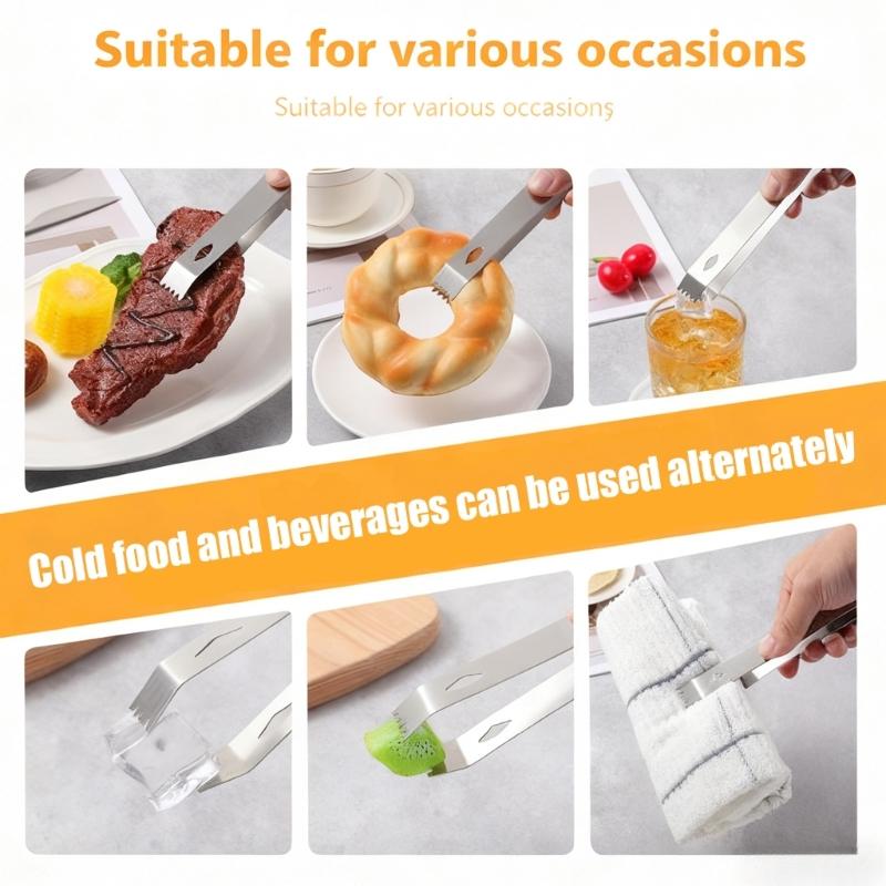 Hochwertiges rostfreies Stahl-Barkeeper-Werkzeugset mit Eiswürfelzange, Ausgießern und Messbecher für Zuhause, Pubs und die Zubereitung von Cocktails