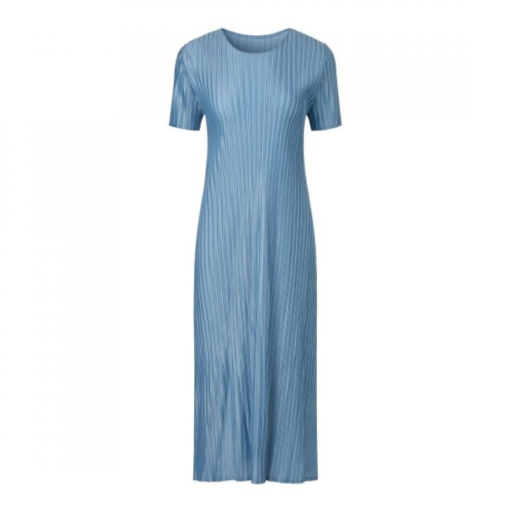 PleAts Me A Line Folding Round Neck Short Sleeve Dress Epopm225025