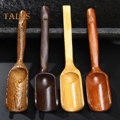 Wooden Tea Spoon Long Handle Comfortable Grip Loose Tea Measuring Scoop Shovel Chinese Kung Fu Tea Accessory