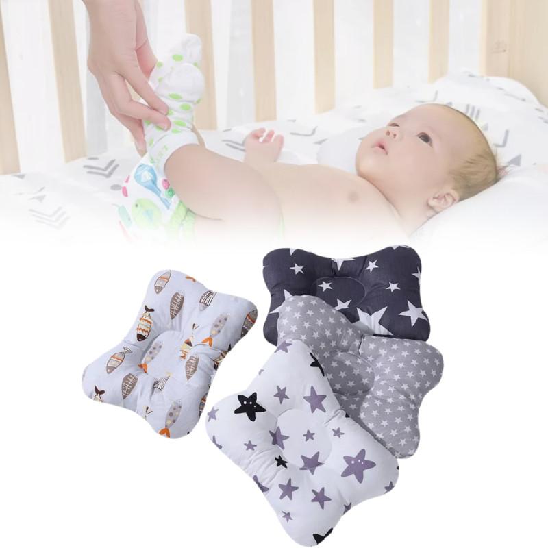Crib Baby Newborn Pillows Premium Soft Infant Prevent Flat Head Shaping Dimple