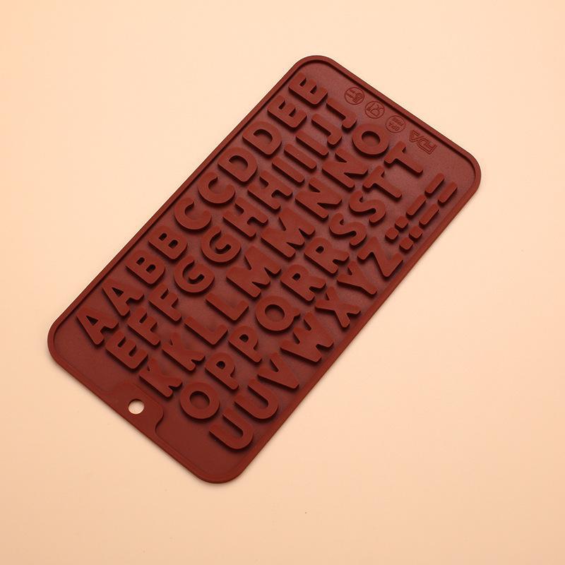 

Набор силиконовых форм для шоколада в виде буквы своими руками (2 шт) для желе, мороженого и конфет letters коричневый