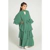 Yiduoduo Elegant Three-Layer Chiffon Children's Dress (No Headscarf) - Style 21462