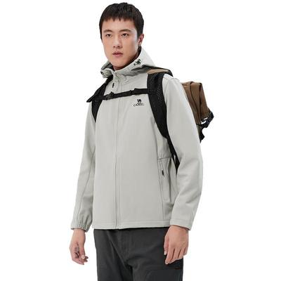 Camel Couple's Outdoor Waterproof Fleece-Lined Softshell Jacket