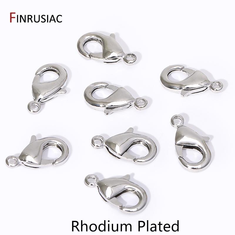 18K Gold Plated Brass Lobster Clasps Connector,Claw Clasps For Necklace,Fastener For Bracelet,DIY Jewelry Making Accessories