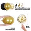 Black and Gold Silver Balloon Garland Arch Kit with 114 Latex Balloons for Wedding Birthday Anniversary Celebration Indoor Decor
