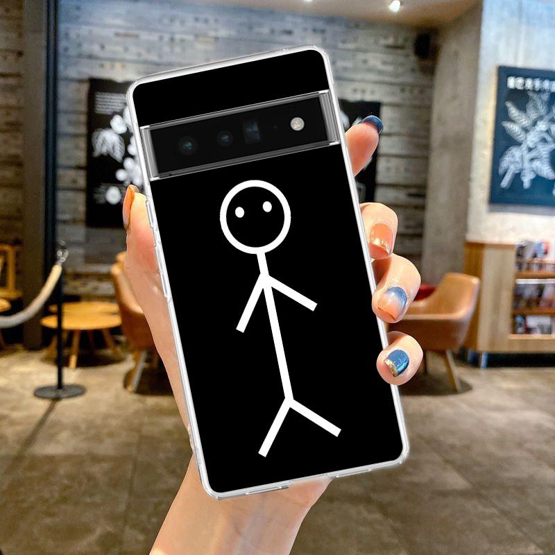 funny Cute Cartoon Matchman For Google Pixel 9 8 7 6 Pro Phone Case Soft For Pixel 6A 5 4 5A 4A 3A XL 5G Silicone Clear Cover