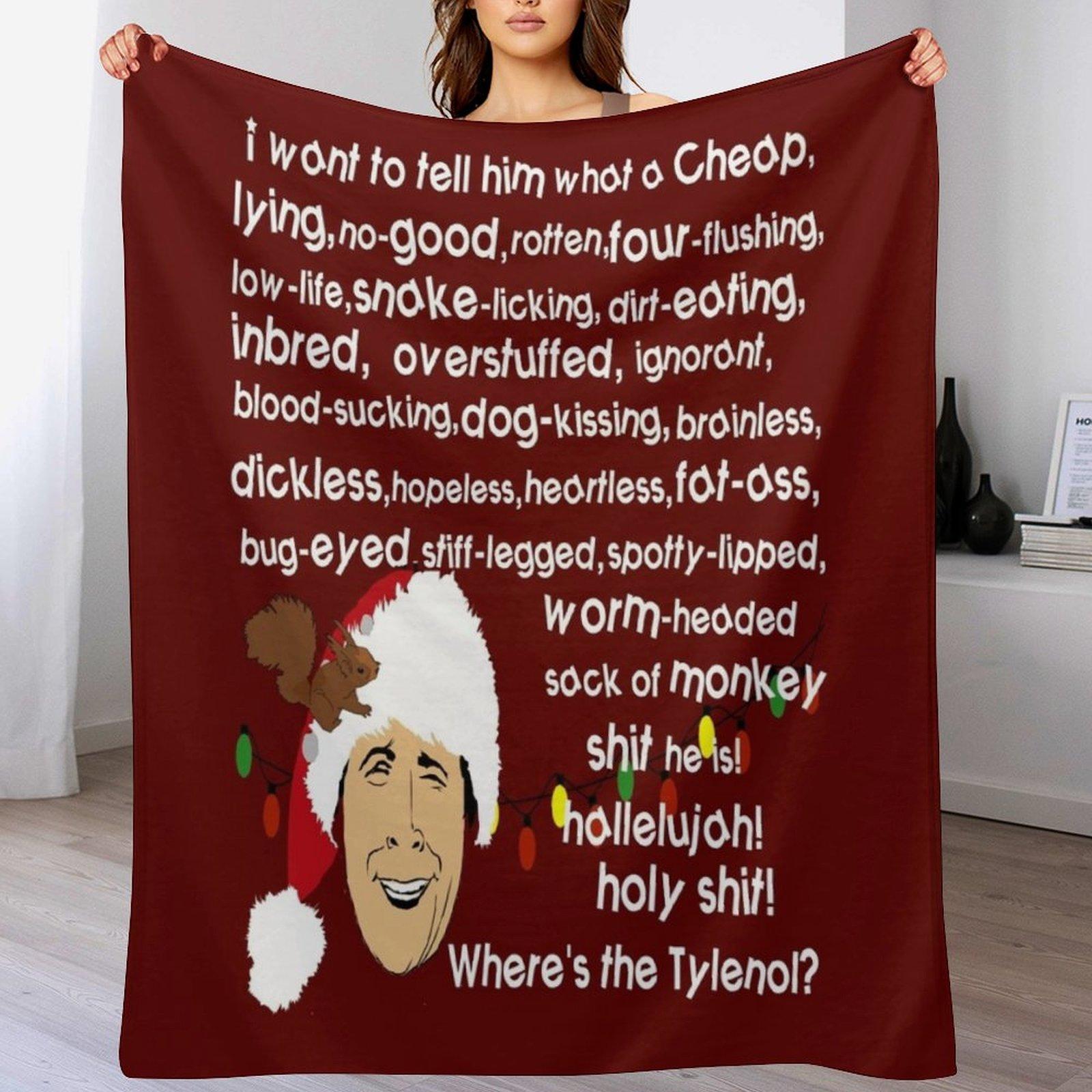

Clark Griswold Rant Throw Blanket All Season Soft Lightweight Blanket for Home 102x76cm(40x30in)