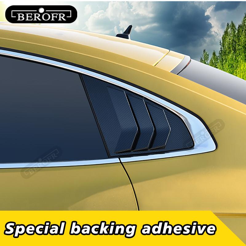 For Volkswagen CC Carbon Fibre Look Style Car Side Window Scoop Cover Five Slot Open Lpuvers Cover Vent