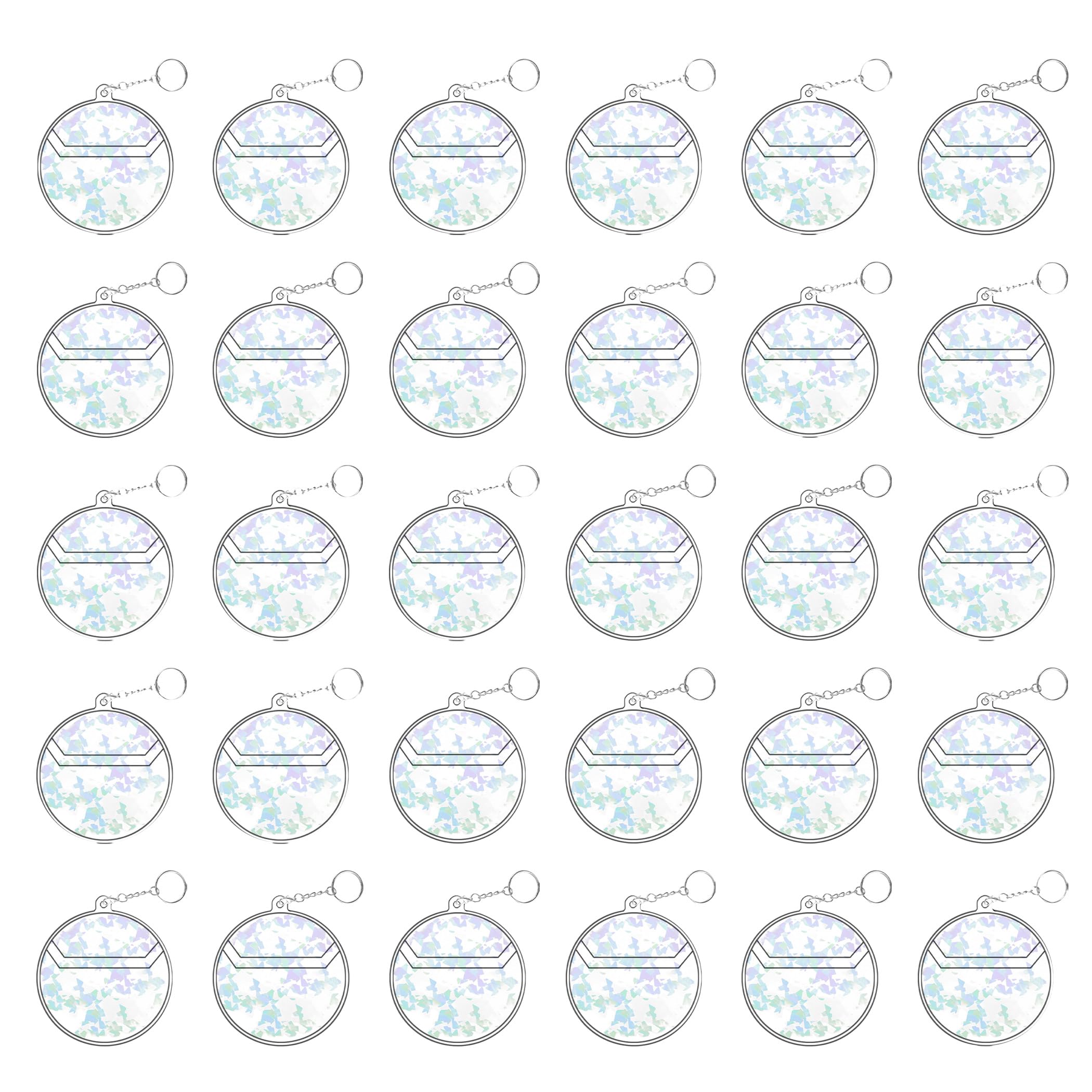 

HAMILO Badge Cover Keychain Favorite Character Goods 58mm Fits 40 Pieces Set Approx. белый