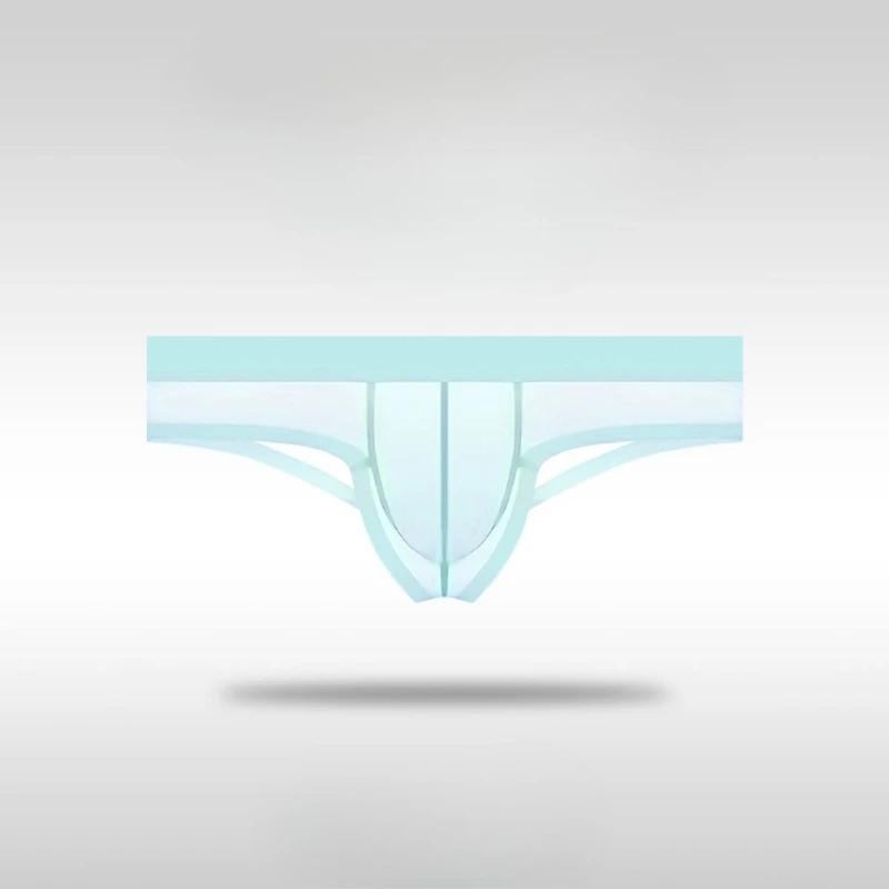 Men'S Briefs Ice Silk Seamless Panties Ultra-Thin Transparent Underwear Low-Rise Underpants Ultra Elastic Bikini Slip Homme
