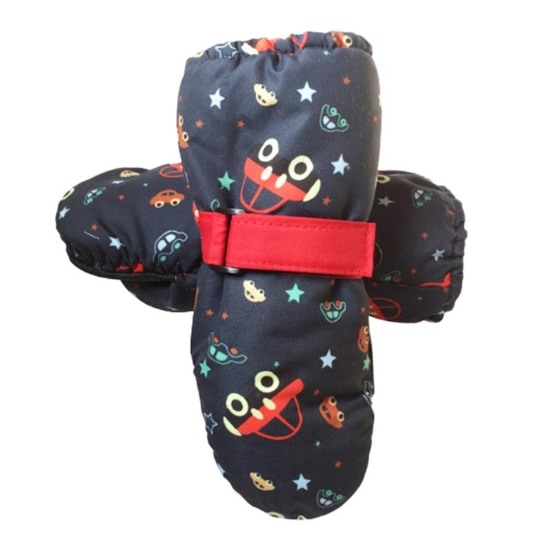 2-4Y Waterproof Kids Ski Gloves Winter Cycling Gloves Anti-Slip Gloves Warm Thick Fleece Snowboarding Mittens Gloves