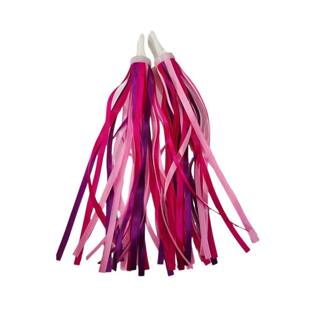 

2pcs Kids Bike Decor Ribbon Outdoor Cycling Scooter Bicycle Handlebar Colorful Tassels Bike Accessory