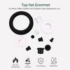 3/16 Inch ID, 1/4 Inch Drill Hole, Silicone Rubber Grommets for Wiring, Automotive Firewall Small Top Hat Hole Grommets for 3/16 Inch OD Vinyl Tubing