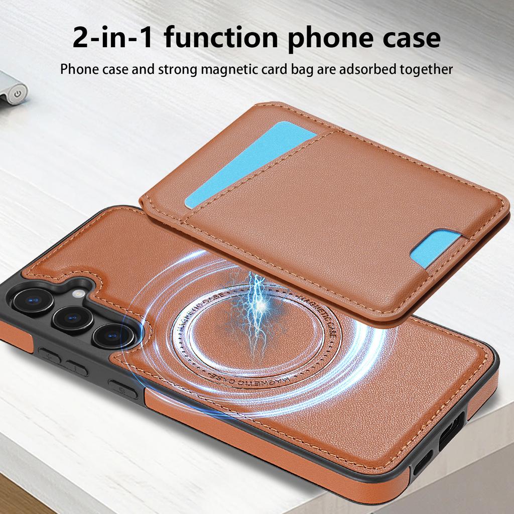 2 In 1 Detachable Vertical Cards Solt Wallet Leather Case For Samsung Galaxy S24 FE S25 Ultra S23 Plus S22 S21 A16 A55 A15 Cover