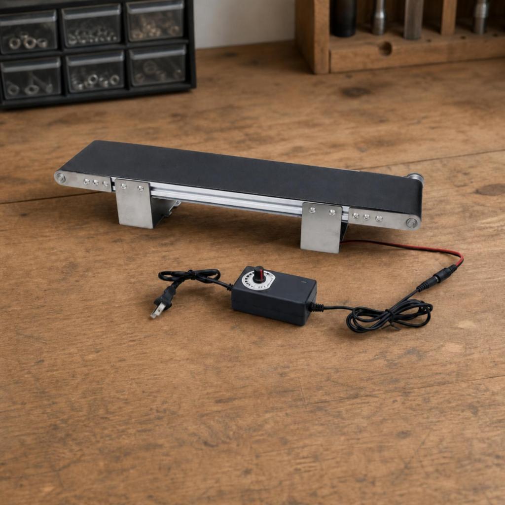 Small Electric Conveyor Belt with Speed Controller Compact Tabletop