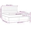 3141955 vidaXL Divan Bed with Mattress Black 180x200 Cm Fabric