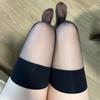 Wide Rib Top Knee High Sexy Black Stockings Soft Silky Touch Transparent Medias Women Sexy Lingerie Over Knee Socks For Garters