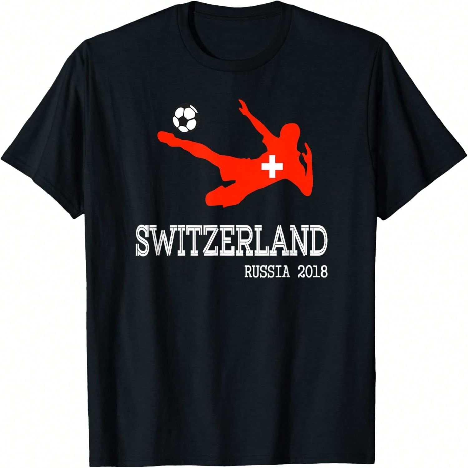 Switzerland National Soccer And Futbol Support T Shirt S разноцветный
