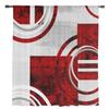 Abstrakte Retro Geometrische Marmorstruktur Rot Transparente Vorhänge Wohnzimmer Dekoration Fenstervorhänge Küche Tüll Voile Vorhänge