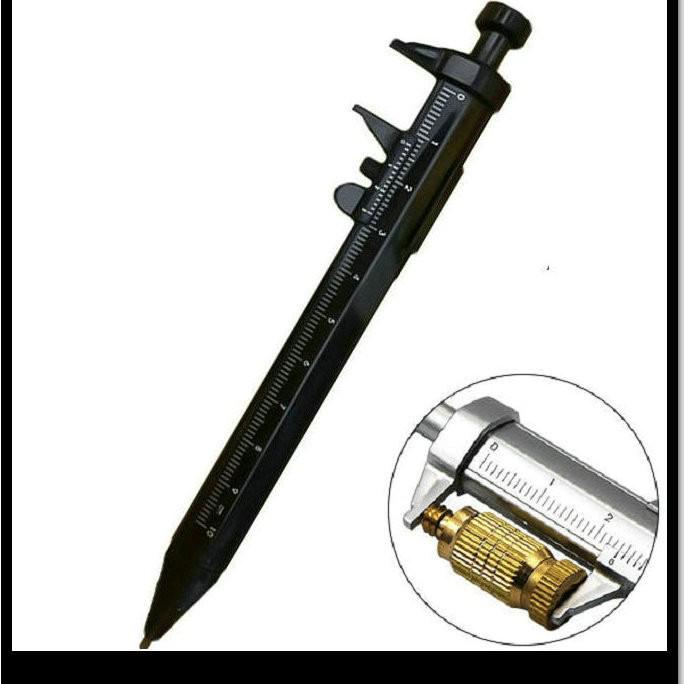 Elementary School Drawing Ruler Set: Tech Ruler, Small Straight Ruler, Centimeter/Millimeter Vernier Caliper. Silver Rod with Blue Core