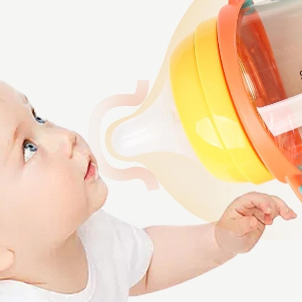 with Handle Baby Milk Bottle Cartoon Baby Drinking Cup Portable Baby Feeding Bottle  Travel