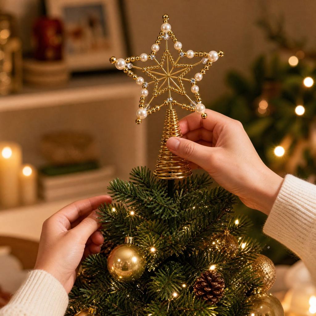 Star Christmas Tree Decoration Set, Holiday Tree Star Ornaments for Festive Decor