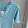 Plus Size V-Neck Short Sleeve Top With Standard Shoulder Slim Fit Lightweight Summer Tee Versatile Breathable Soft Material Flattering Slim Women Top