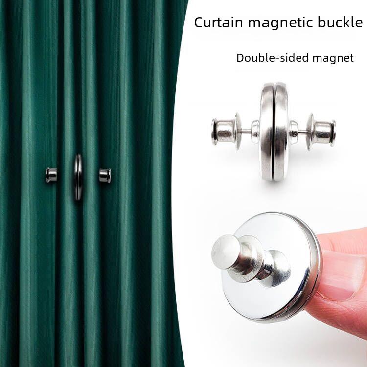 

Magnetic Curtain Closure - Strong Anti-Light Leak Hidden Metal Buckle