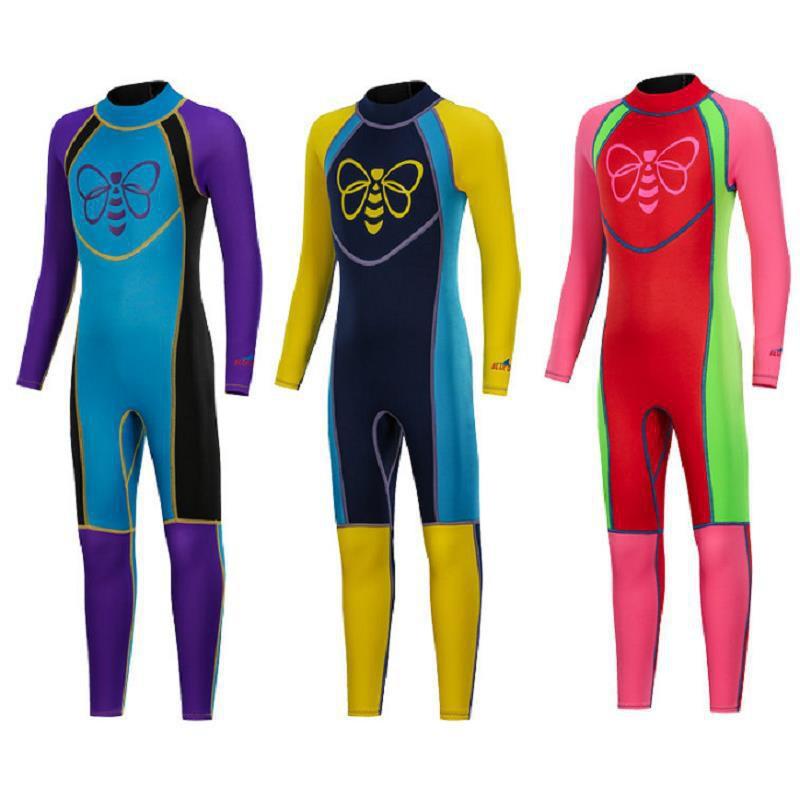 Kids Thermal Wetsuit Diving Swimming - Full Body Long Sleeve Pants Neoprene Suit Boys Girls Age 4-14